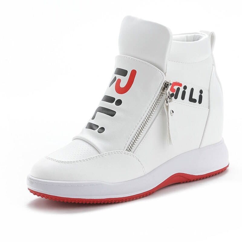 Women'S Shoes Casual Sneakers - Height Increasing Casual Women Shoes Leather