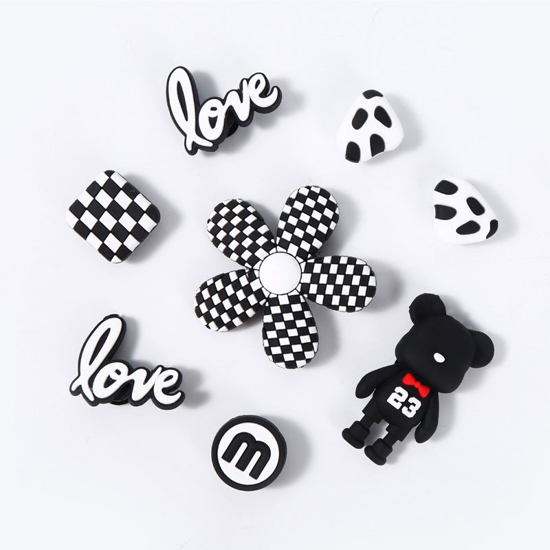 Women Shoes Kinds - Cute Cartoon Bear Flower Shoes Charms