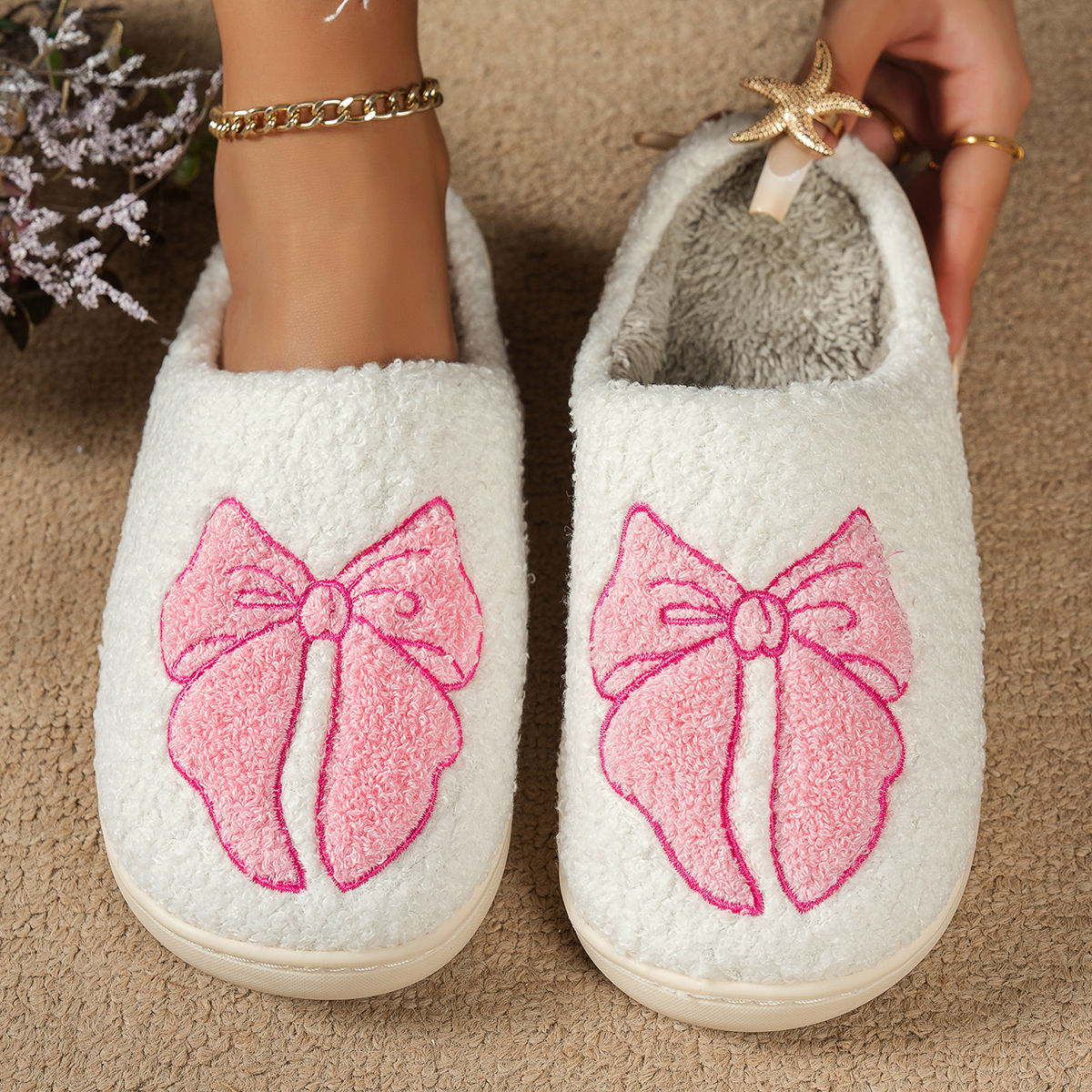 Women Shoes Winter - Winter Plush Girl's Bedroom Slippers Cute