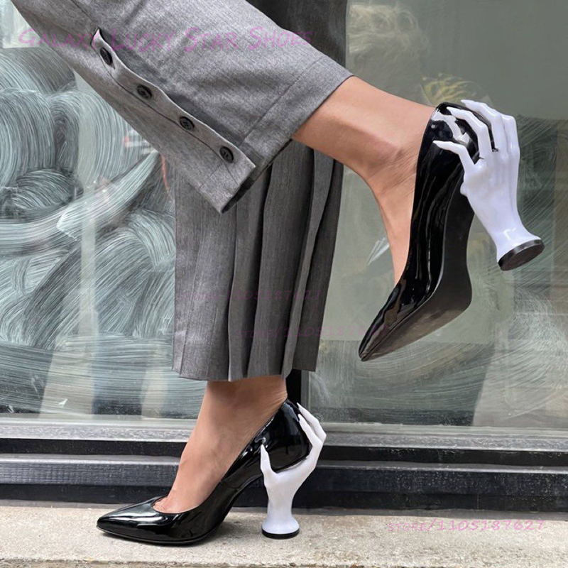 Pink Hand Shaped Strange Heel  - مراجعة Women'S Shoes Hands Free وسعره