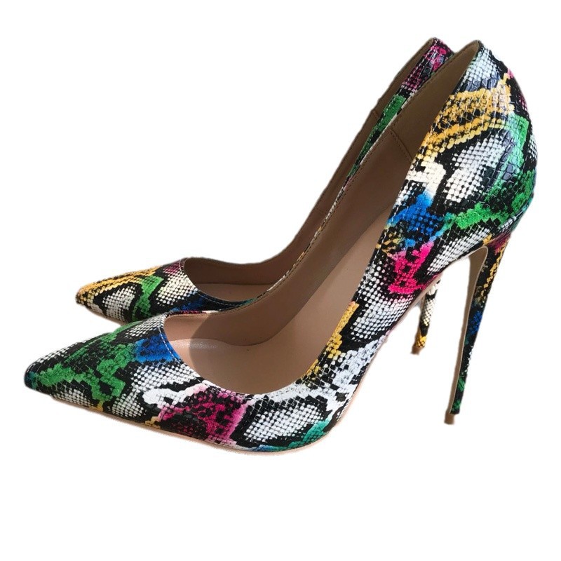 Colorful Python Leather High H - مراجعة Women'S Shoes Size 12 وسعره