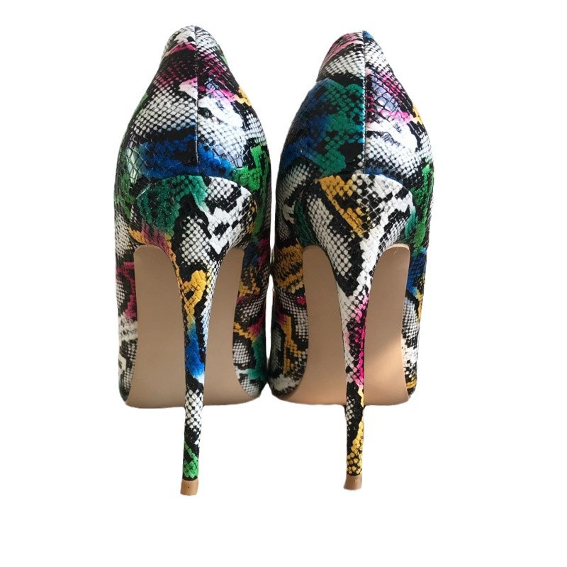 Colorful Python Leather High H - مراجعة Women'S Shoes Size 12 وسعره