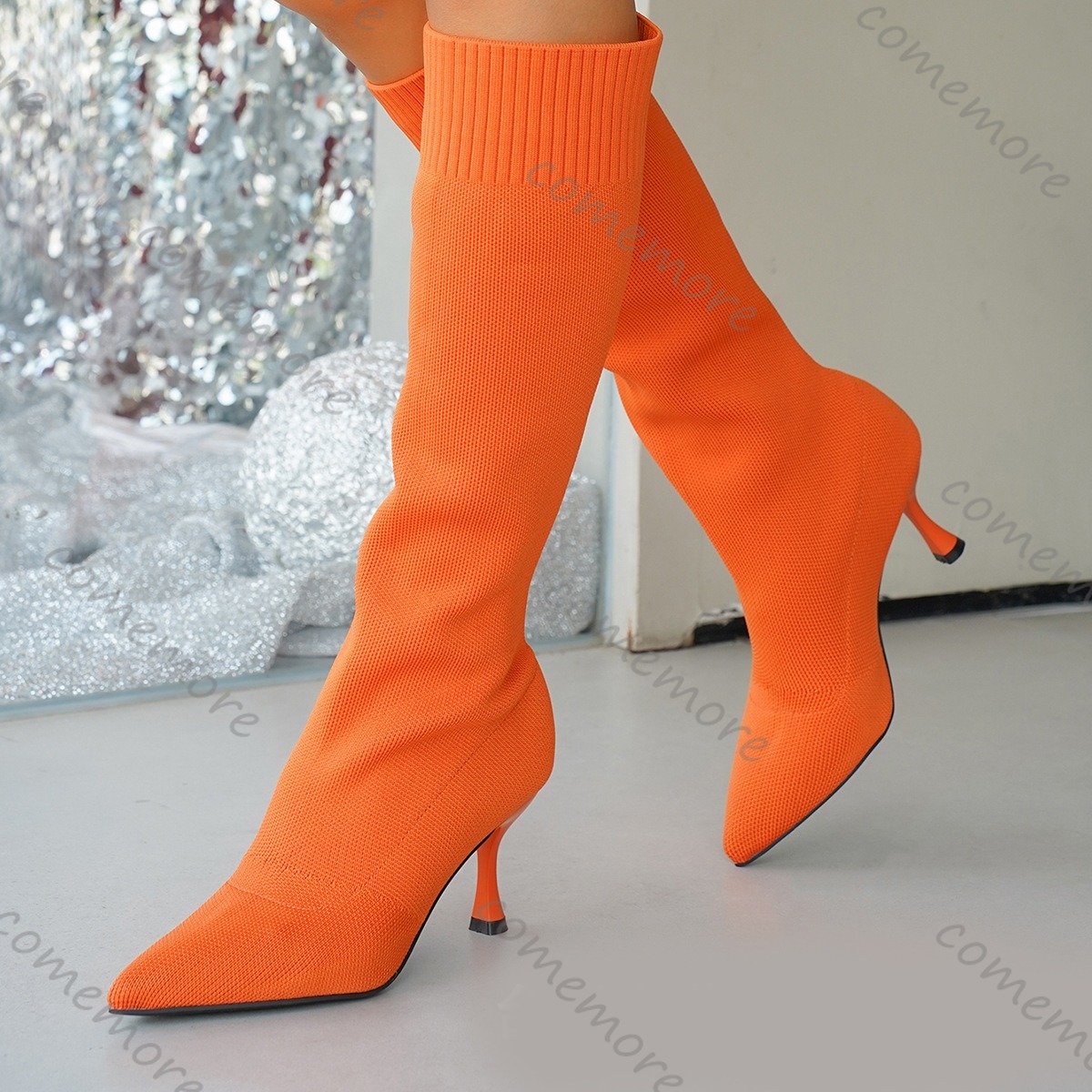 Comemore Women's 2026 Spring A - مراجعة Sock Boot Women وسعره