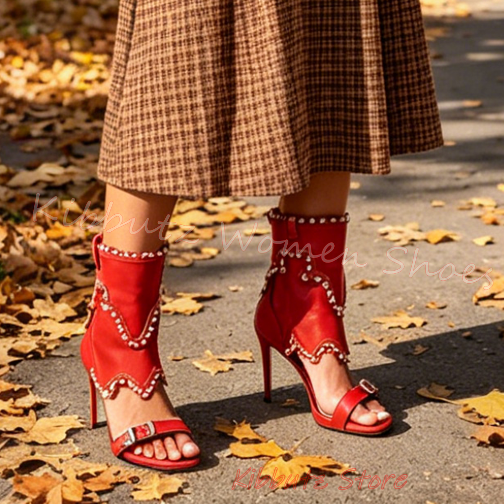 Boho Denim Sandal Women Pearl  - مراجعة Women Shoes Zipper وسعره