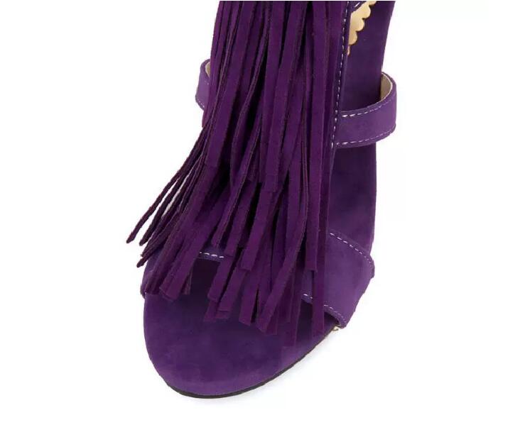 Sexy Purple Black Faux Suede T - مراجعة Women'S Shoes Size 12 وسعره
