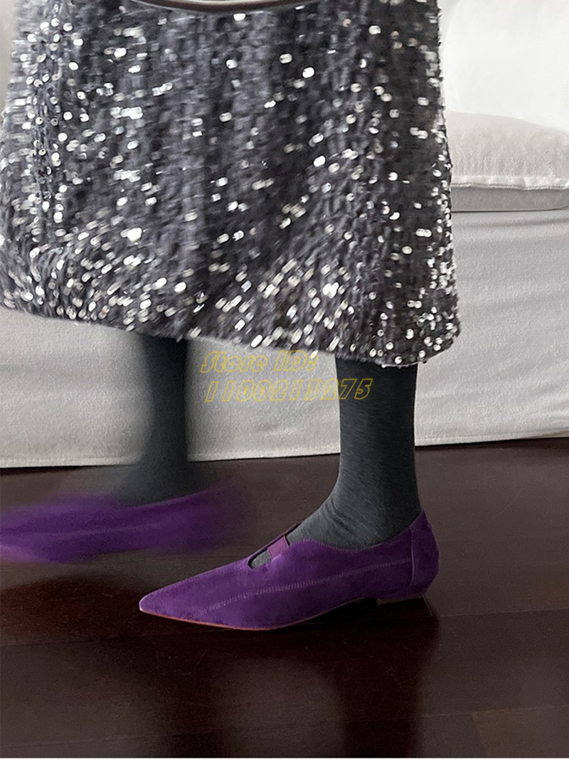 Purple Suede Pointy Toe Pumps  - مراجعة Women Shoes Winter وسعره