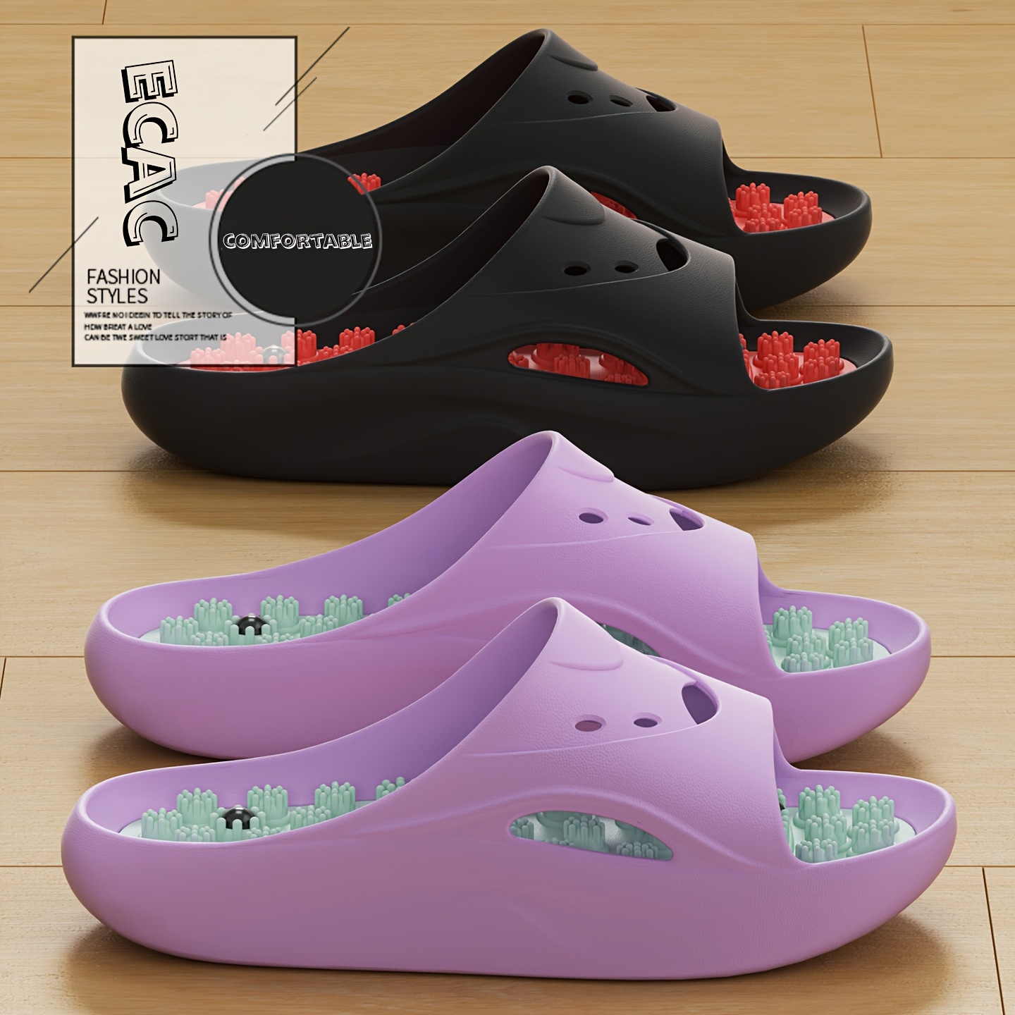 Women Men EVA Massage Slippers - مراجعة Women'S Shoes Cloud وسعره