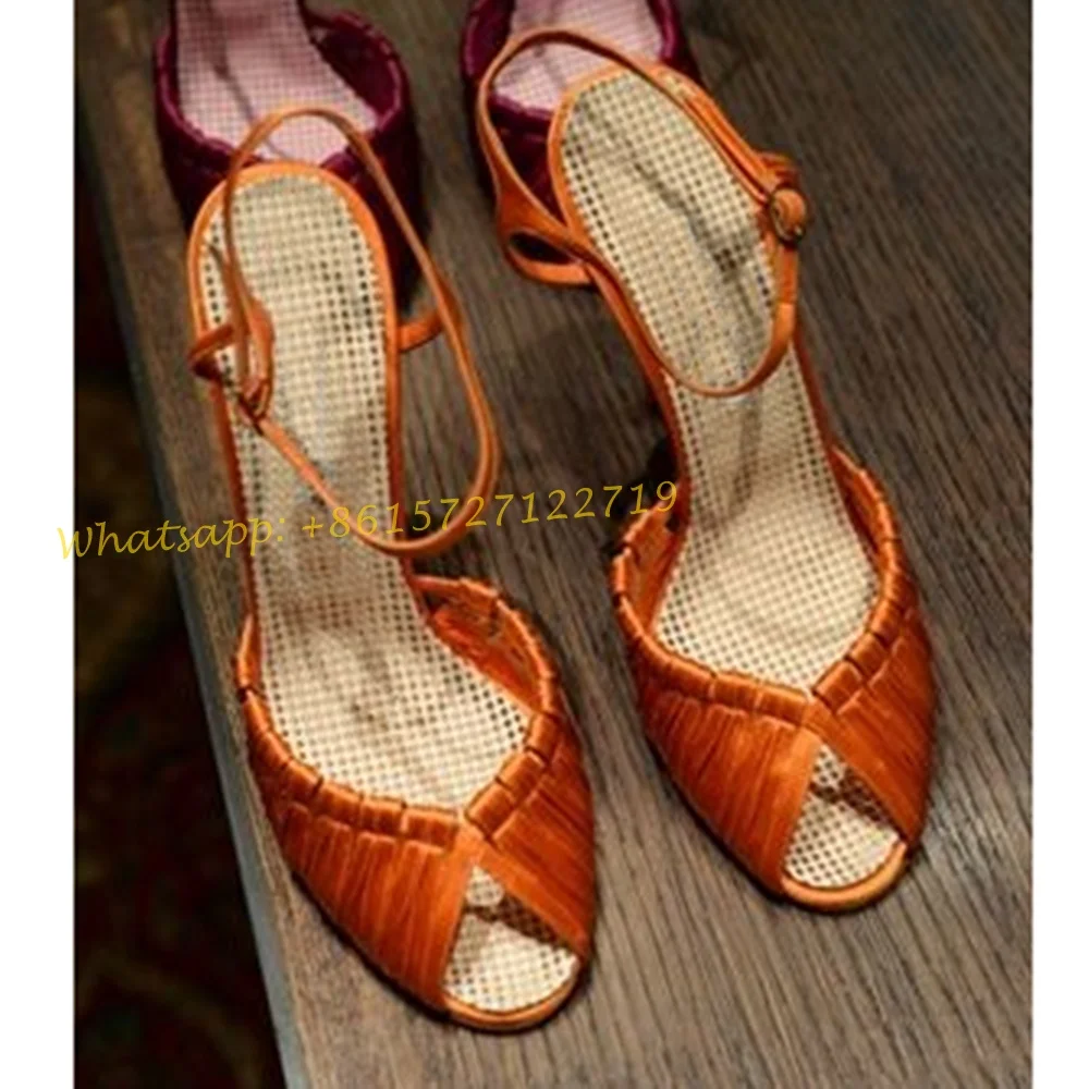 Orange Weave Cross Sandals Wit - مراجعة Women Shoes Brand وسعره