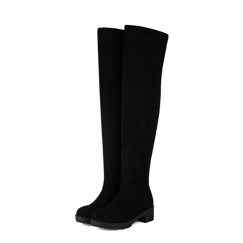 Faux Suede Leather Flock Slip- - مراجعة Sock Boot Women وسعره