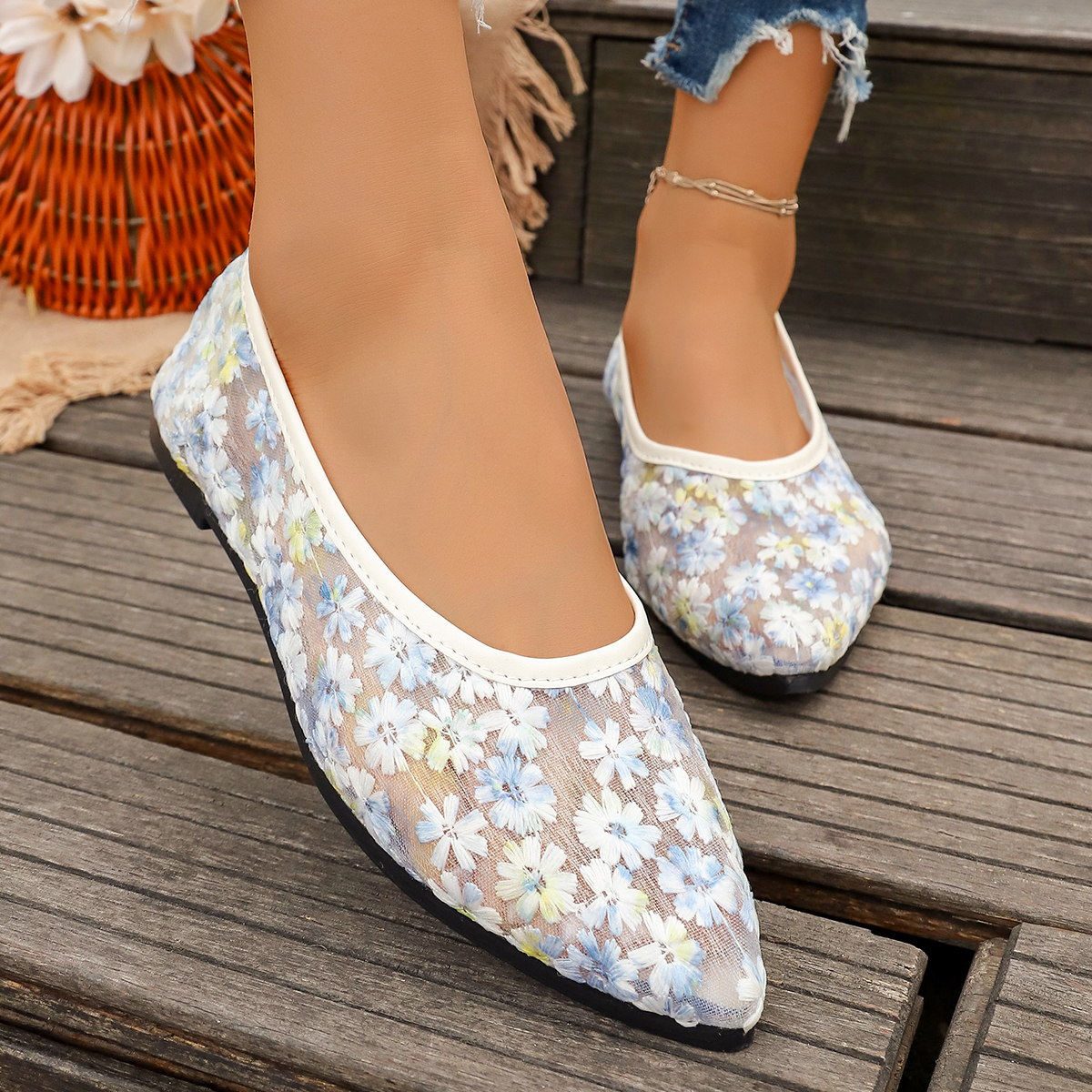 Summer Elegant Flower Low Heel - مراجعة Women Shoes Casual وسعره