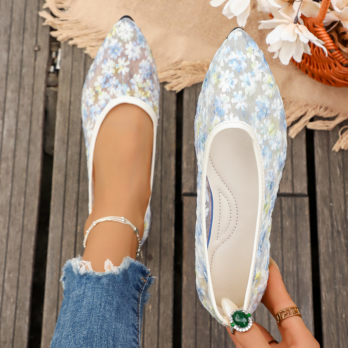 Summer Elegant Flower Low Heel - مراجعة Women Shoes Casual وسعره