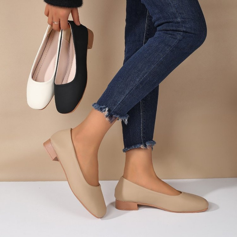 Soft Leather Round Toe Slip-On - مراجعة Women Shoes Casual وسعره