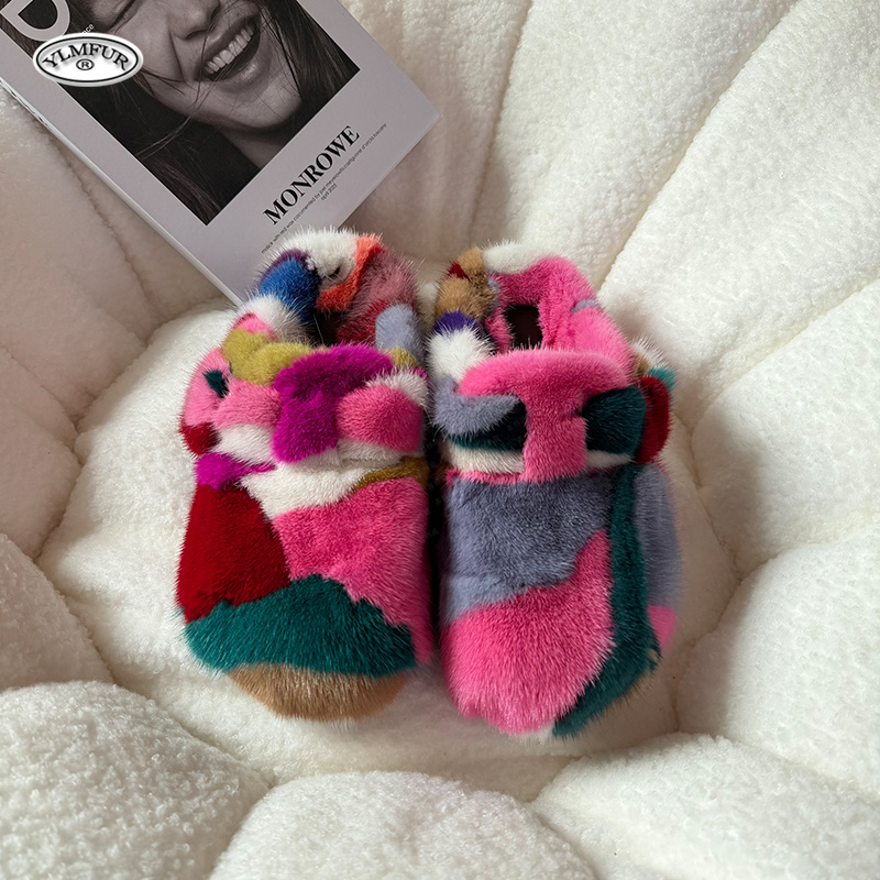 New Girl Luxury Mink Fur Slipp - مراجعة Women Shoes Mules وسعره