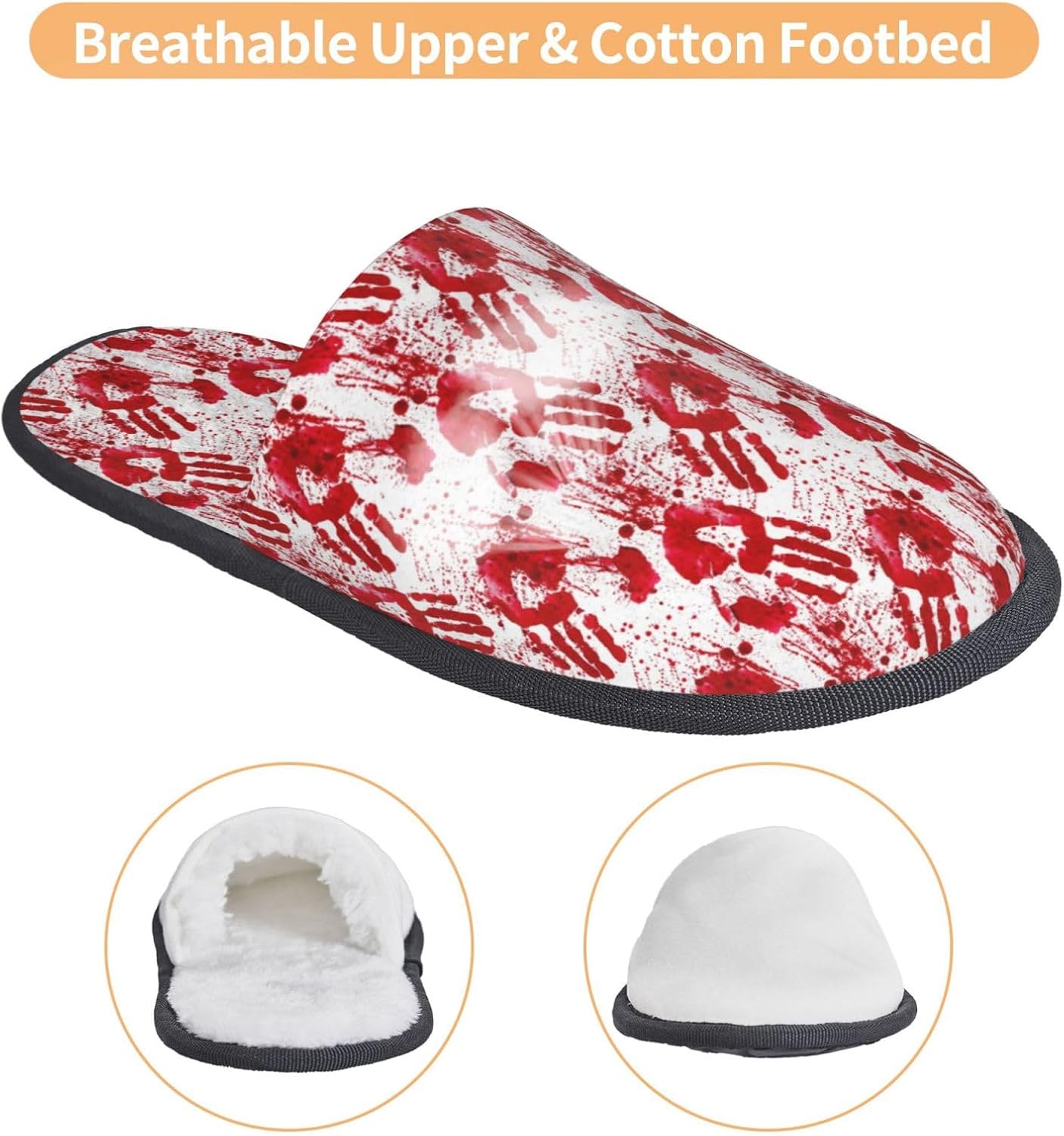 Bloody Hand Print Women Slippe - مراجعة Women'S Shoes Hands Free وسعره