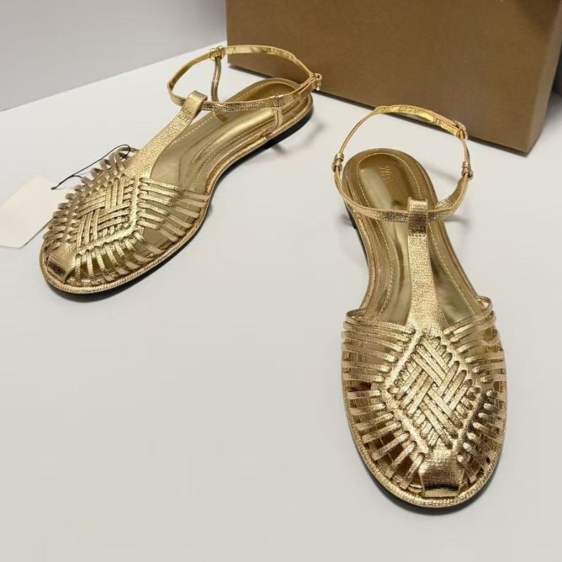 Woven T-Strap Flat Sandals for - مراجعة Women'S Shoes Big Feet وسعره