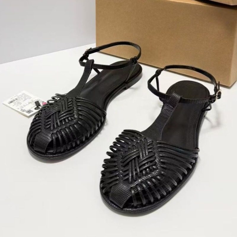Woven T-Strap Flat Sandals for - مراجعة Women'S Shoes Big Feet وسعره