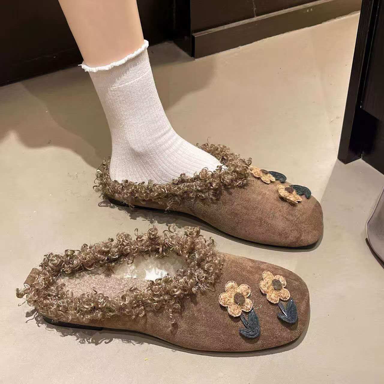 2026 Fall winter flat plush sl - مراجعة Women'S Shoes Hands Free وسعره