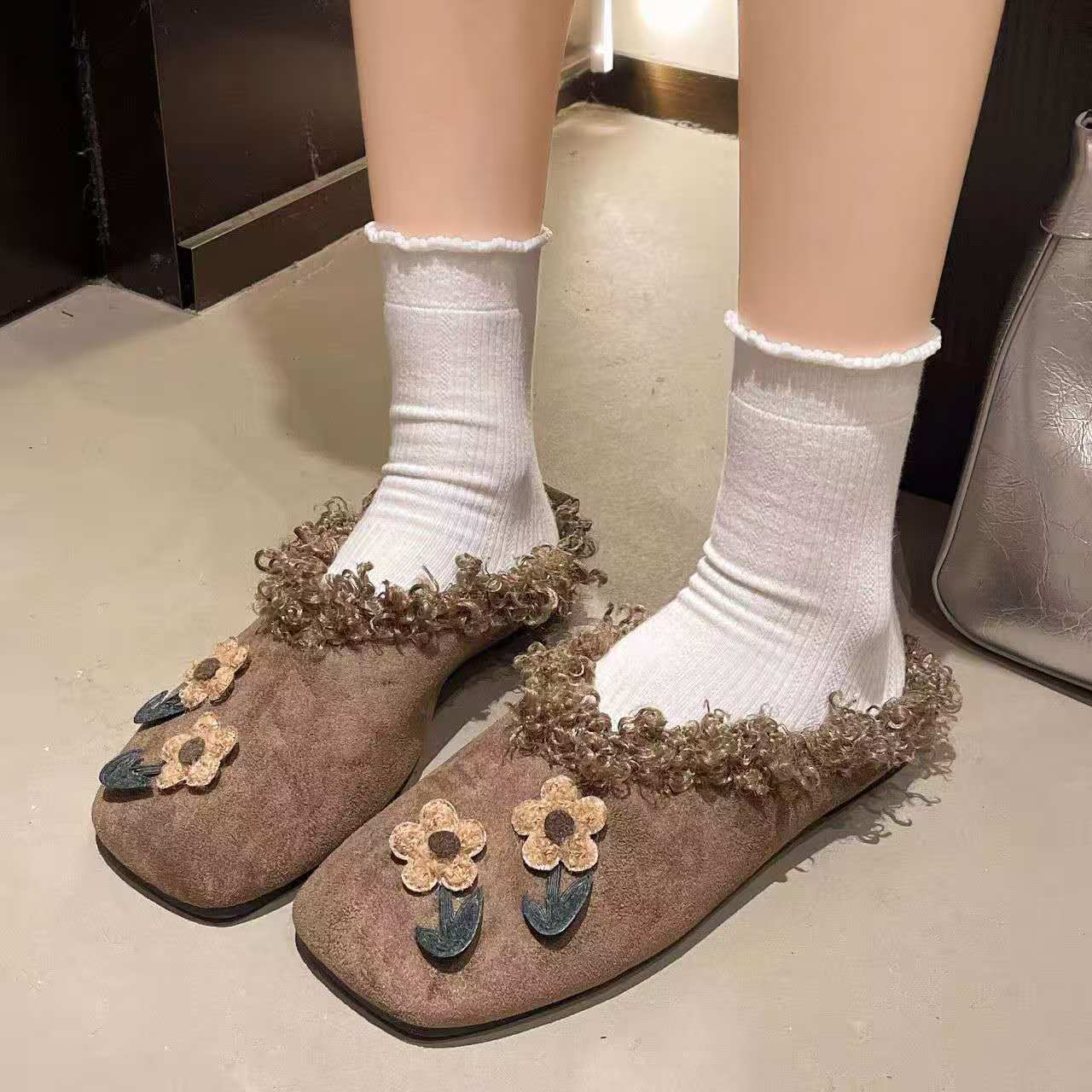 2026 Fall winter flat plush sl - مراجعة Women'S Shoes Hands Free وسعره