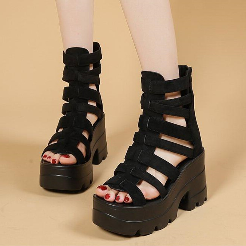 New 2026 Super High Heel Sanda - مراجعة Women Shoes Zipper وسعره
