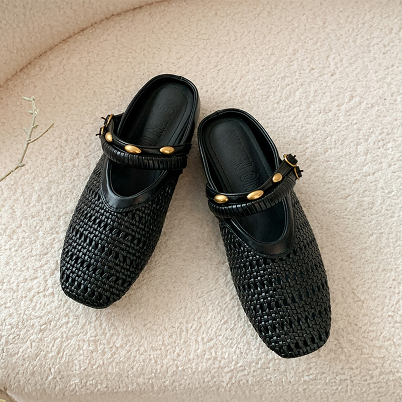 Women Weave Slippers Flats Mul - مراجعة Women'S Shoes Size 12 وسعره