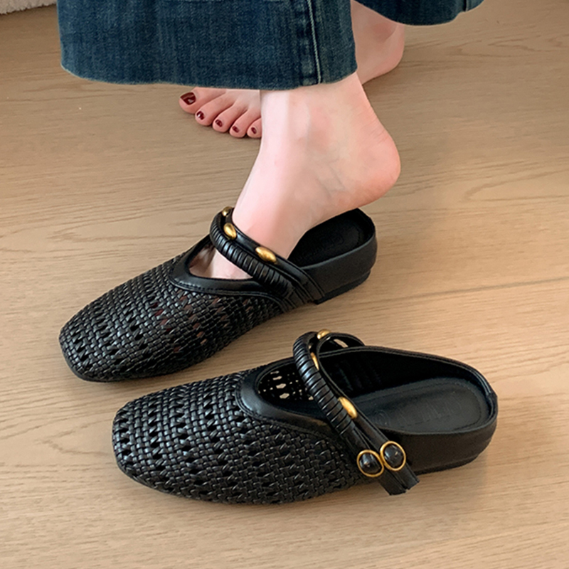 Women Weave Slippers Flats Mul - مراجعة Women'S Shoes Size 12 وسعره