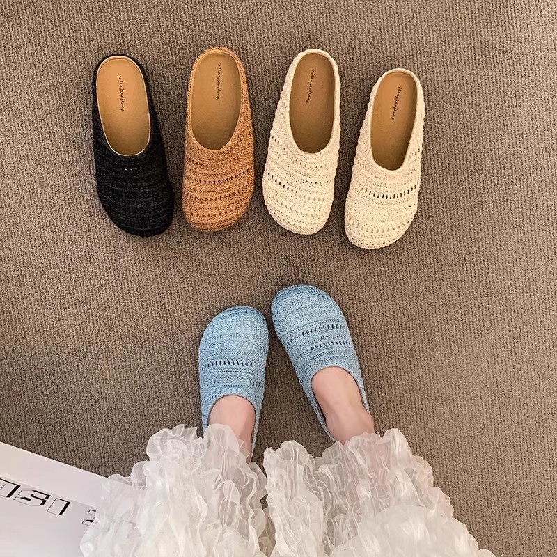 Women Raffia Woven Mule Slippe - مراجعة Women Shoes Mules وسعره