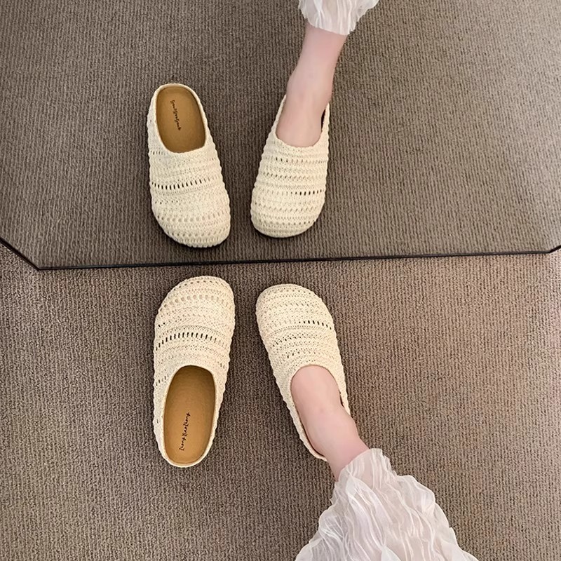 Women Raffia Woven Mule Slippe - مراجعة Women Shoes Mules وسعره