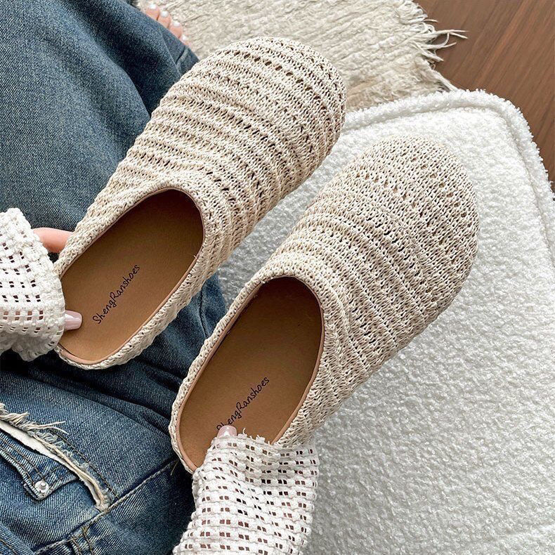 Women Raffia Woven Mule Slippe - مراجعة Women Shoes Mules وسعره