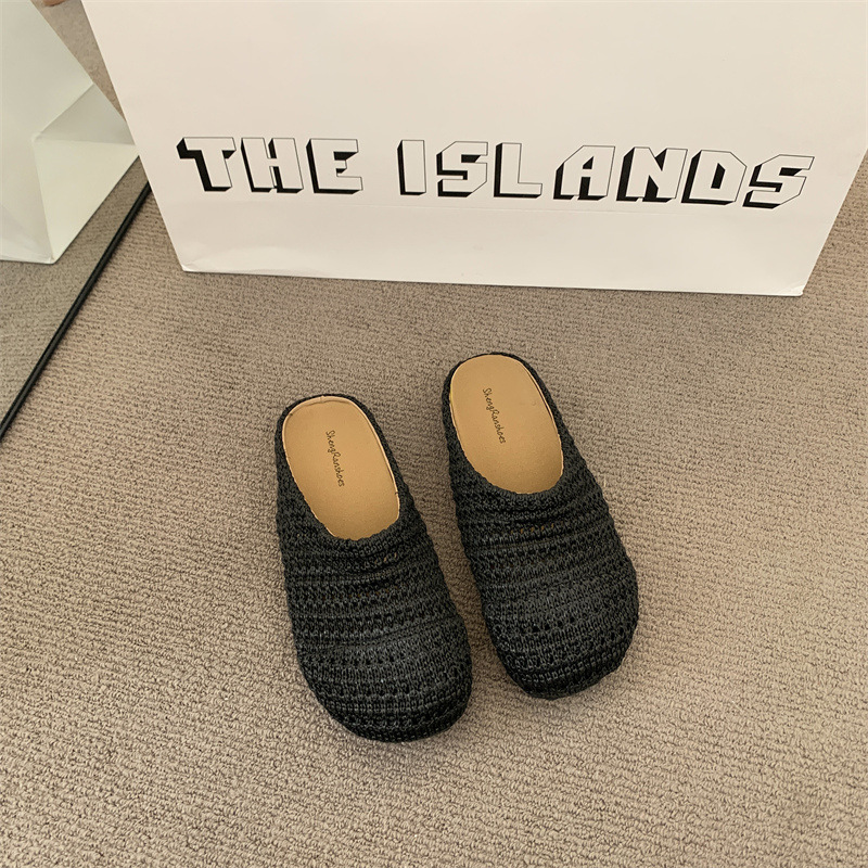 Women Raffia Woven Mule Slippe - مراجعة Women Shoes Mules وسعره