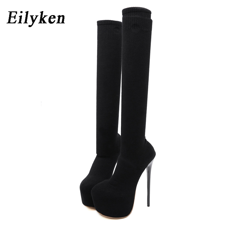 Eilyken Fashion Platform Stret - مراجعة Sock Boot Women وسعره