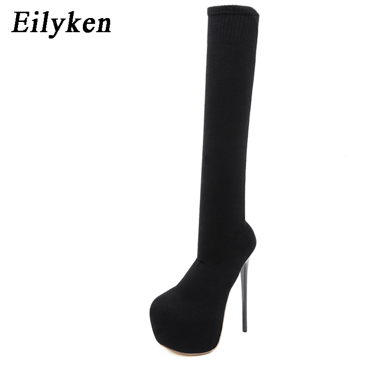 Eilyken Fashion Platform Stret - مراجعة Sock Boot Women وسعره