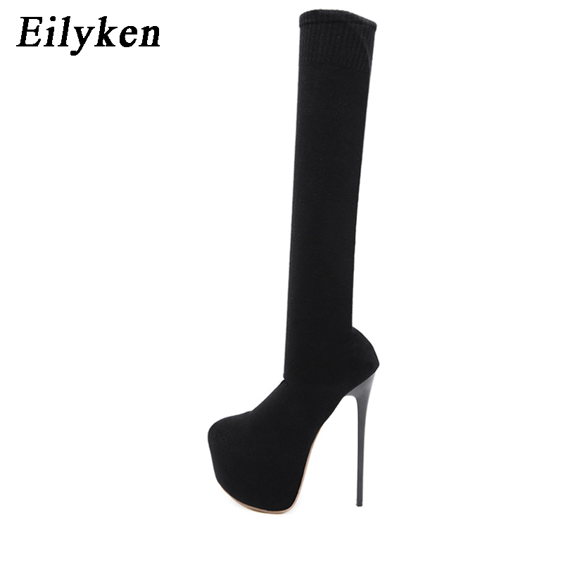 Eilyken Fashion Platform Stret - مراجعة Sock Boot Women وسعره
