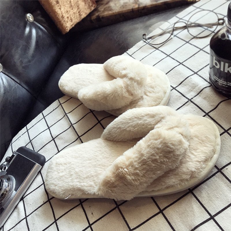 Cross Warm Fluffy Furry Slippe - مراجعة Women Shoes Winter وسعره