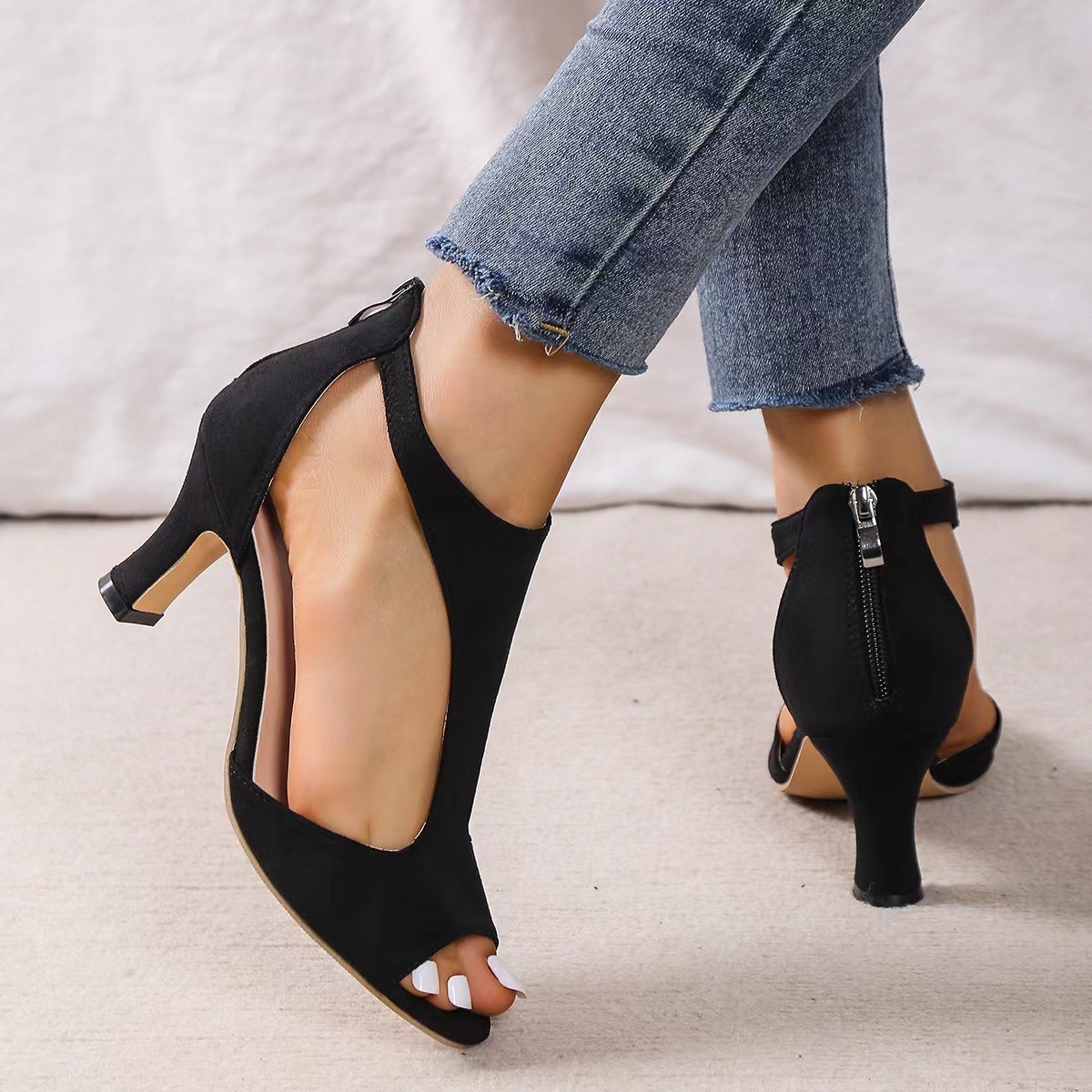2026 Summer New Brushed Leathe - مراجعة Women Shoes Zipper وسعره