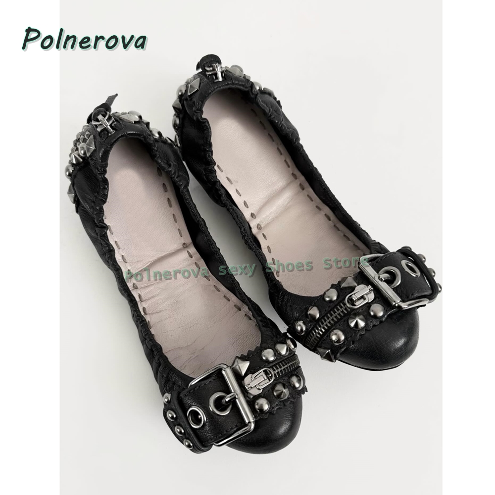 Rivet Belt Buckle Mary Jane Sh - مراجعة Women Shoes Zipper وسعره
