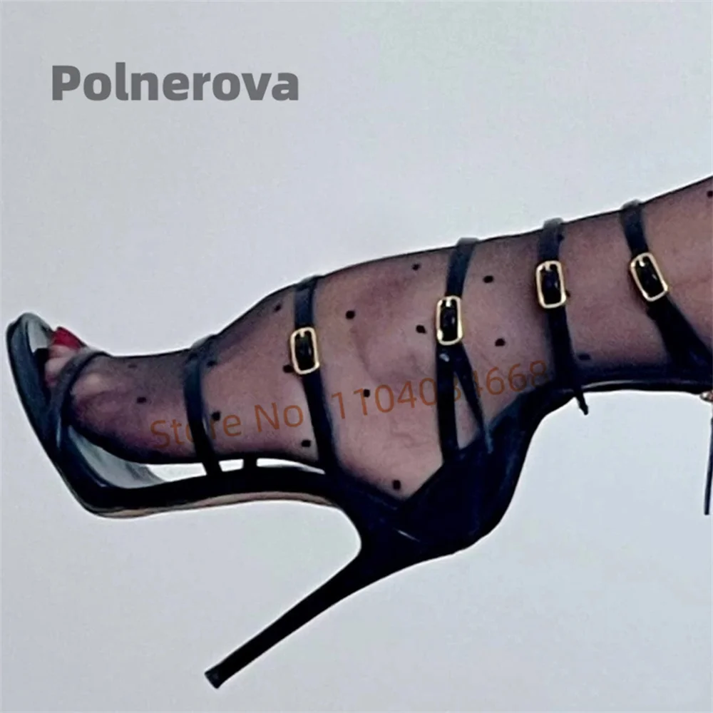 Multi-Buckle Straps Black Leat - مراجعة Women'S Shoes Size 12 وسعره