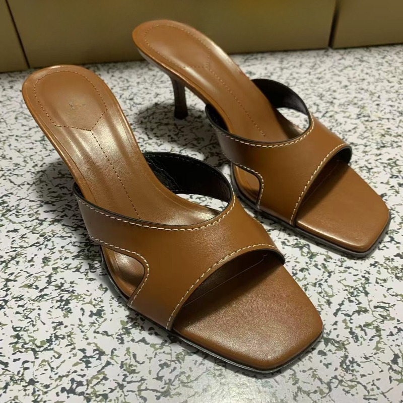 Retro Sewing Brown Women Mules - مراجعة Women Shoes Brand وسعره