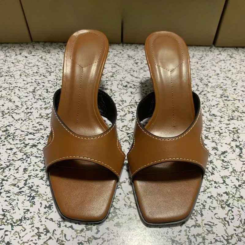 Retro Sewing Brown Women Mules - مراجعة Women Shoes Brand وسعره