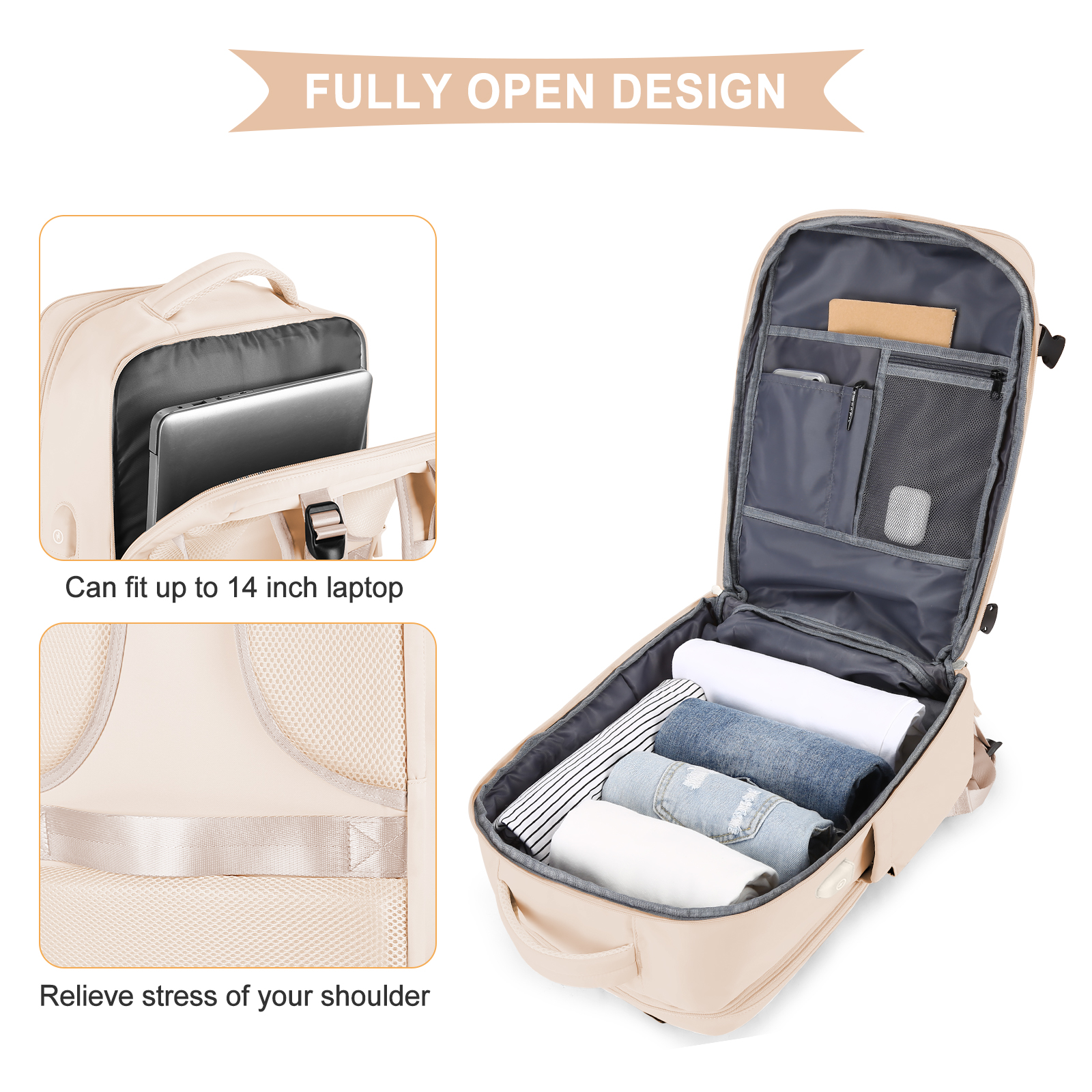 Large Travel Backpack for Men  - مراجعة Women Shoes Zipper وسعره
