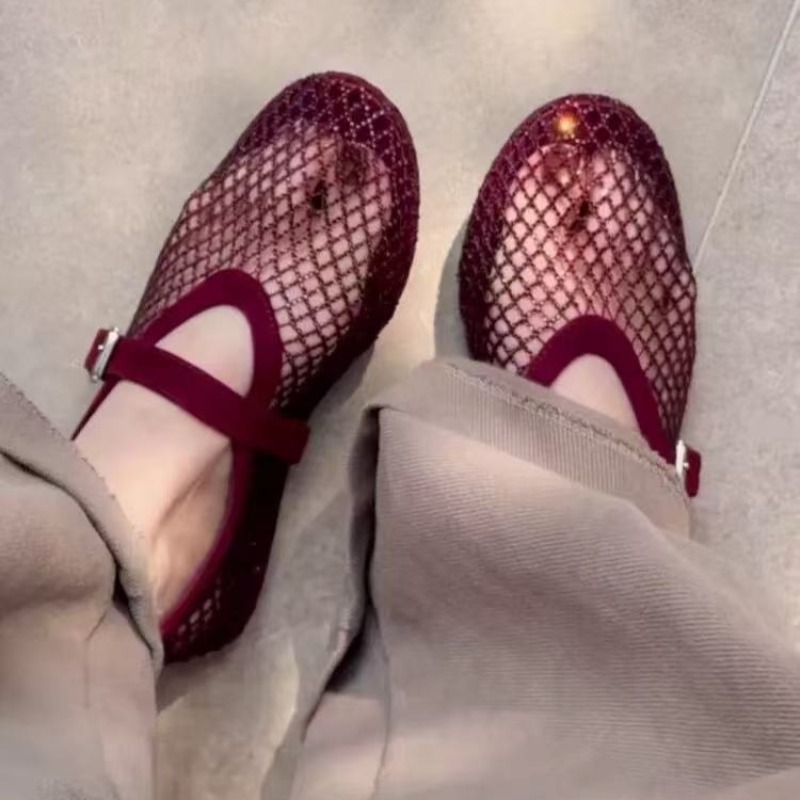 Hollow Rhinestone Baotou Sanda - مراجعة Women Shoes Casual وسعره