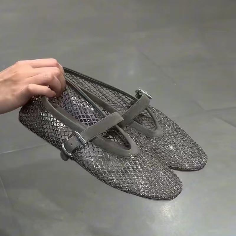 Hollow Rhinestone Baotou Sanda - مراجعة Women Shoes Casual وسعره