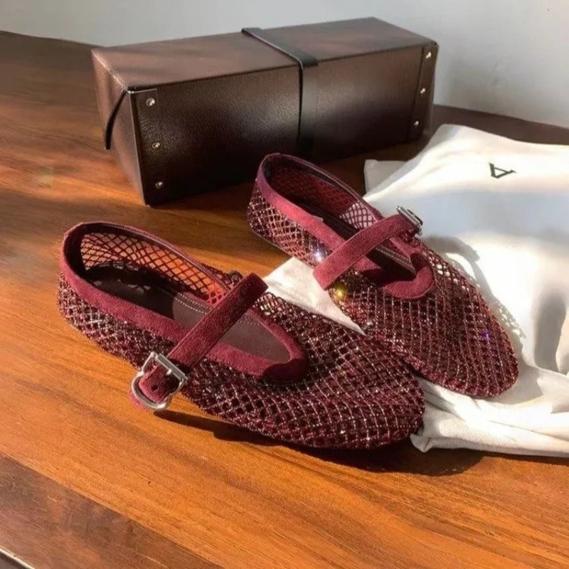 Hollow Rhinestone Baotou Sanda - مراجعة Women Shoes Casual وسعره