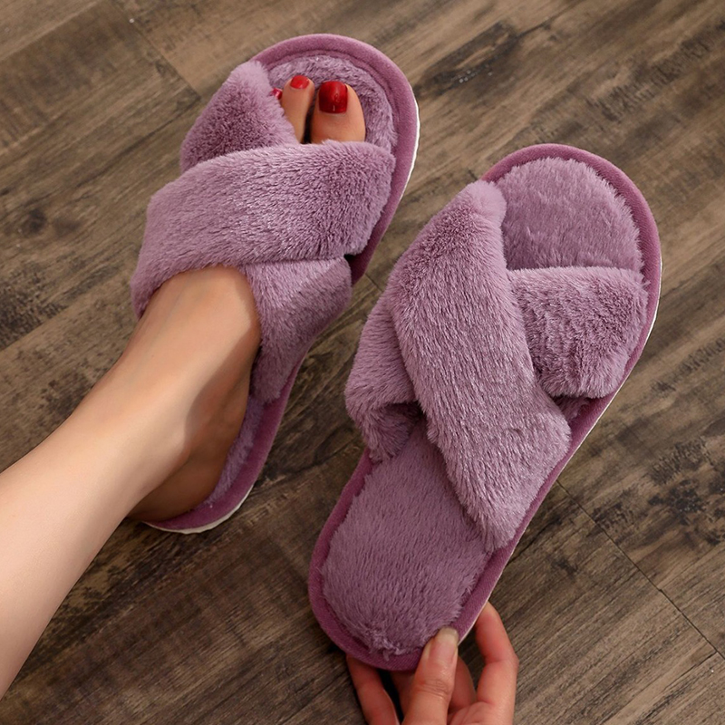 Autumn Winter Fluffy Fur Slipp - مراجعة Women Shoes Winter وسعره