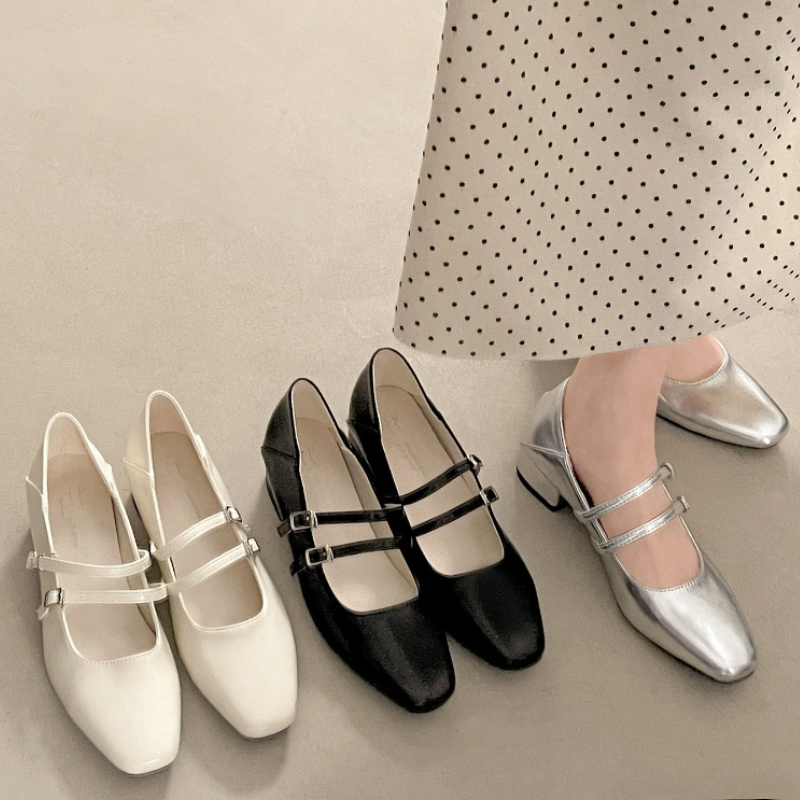 Square Toe Low Heel Women Silv - مراجعة Women Shoes Casual وسعره
