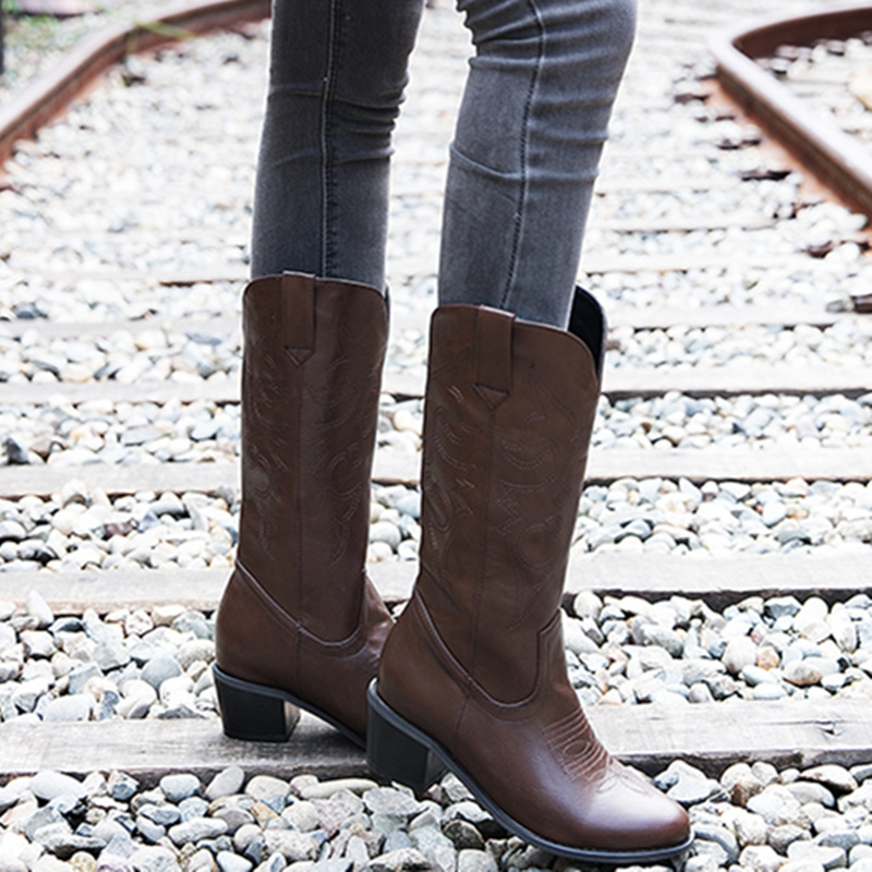 Classic Mid-calf Boots Women F - مراجعة Women'S Shoes Big Feet وسعره