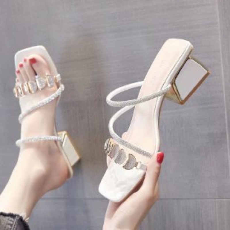 Women Summer Rhinestone Clear  - مراجعة Women Shoes Mules وسعره