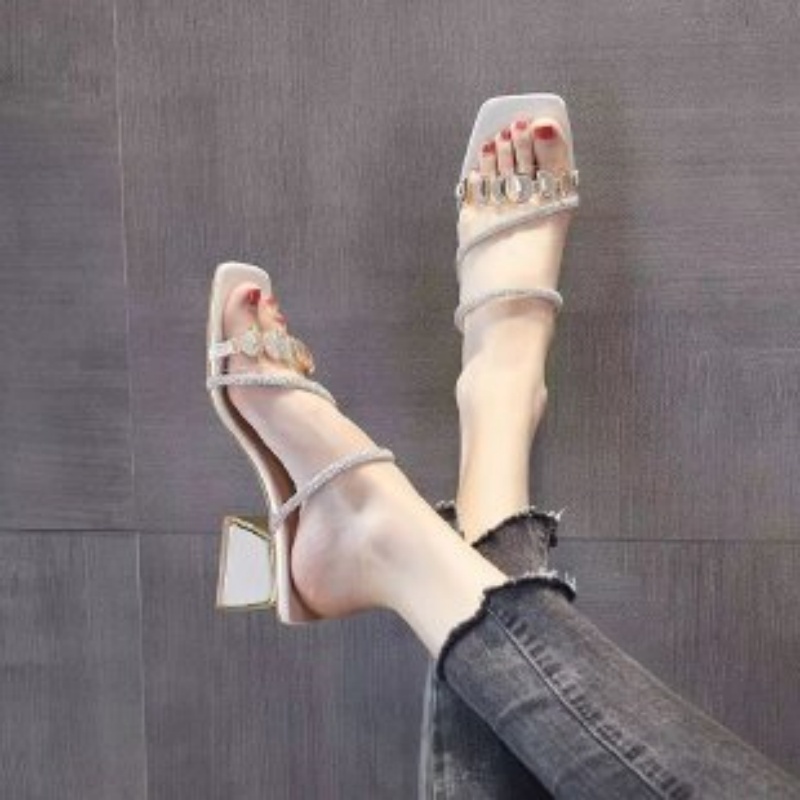 Women Summer Rhinestone Clear  - مراجعة Women Shoes Mules وسعره