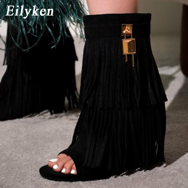 Eilyken Designer Fringe Wedges - مراجعة Women Shoes Zipper وسعره