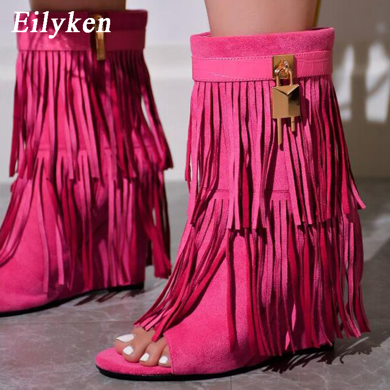 Eilyken Designer Fringe Wedges - مراجعة Women Shoes Zipper وسعره