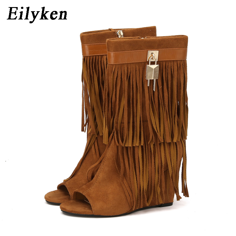 Eilyken Designer Fringe Wedges - مراجعة Women Shoes Zipper وسعره